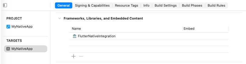 Frameworks, Libraries, and Embedded Content 下的 FlutterNativeIntegration。