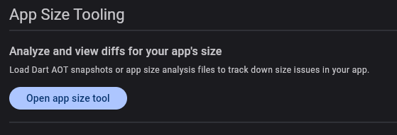 首頁上的 App Size 存取畫面截圖