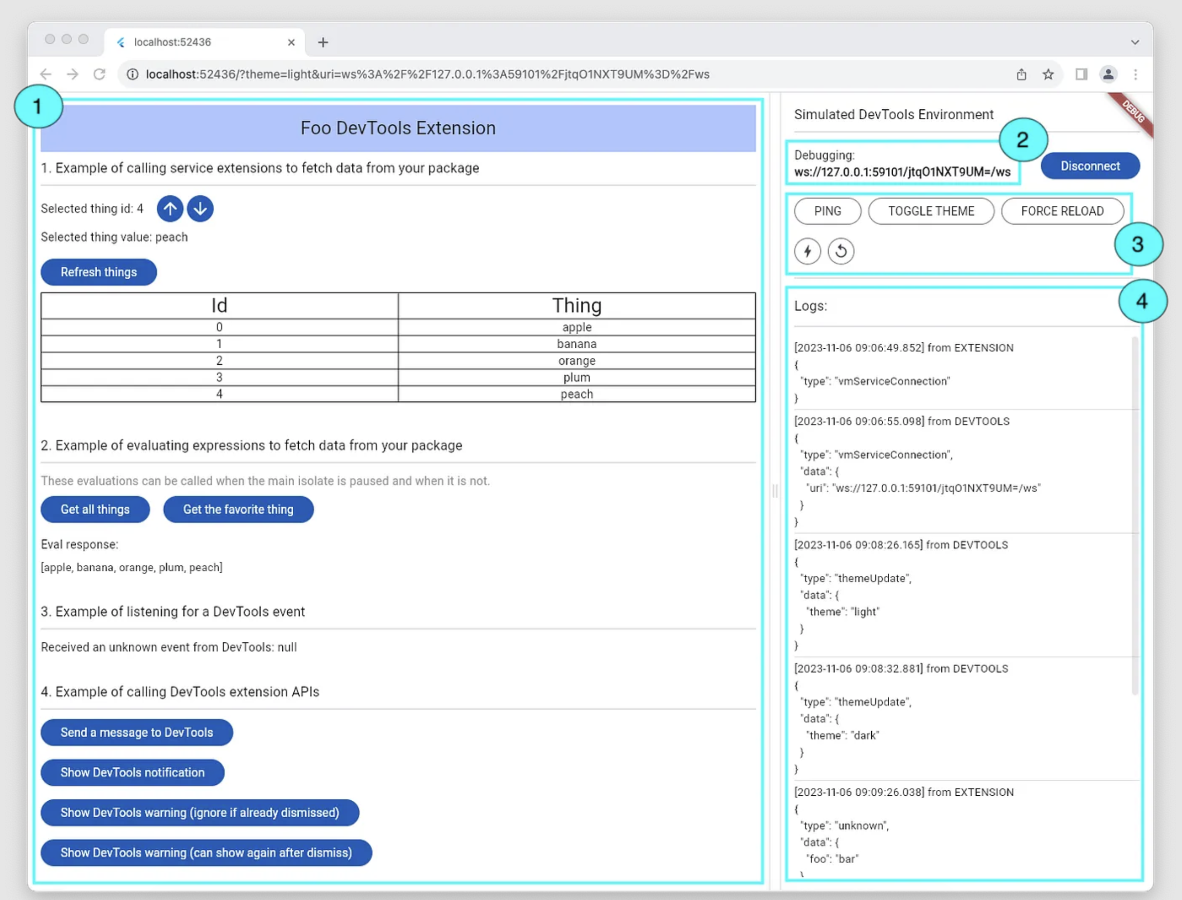 使用模擬 DevTools 環境除錯擴充套件