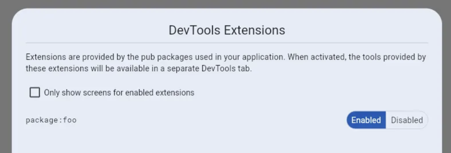 DevTools 擴充套件選單