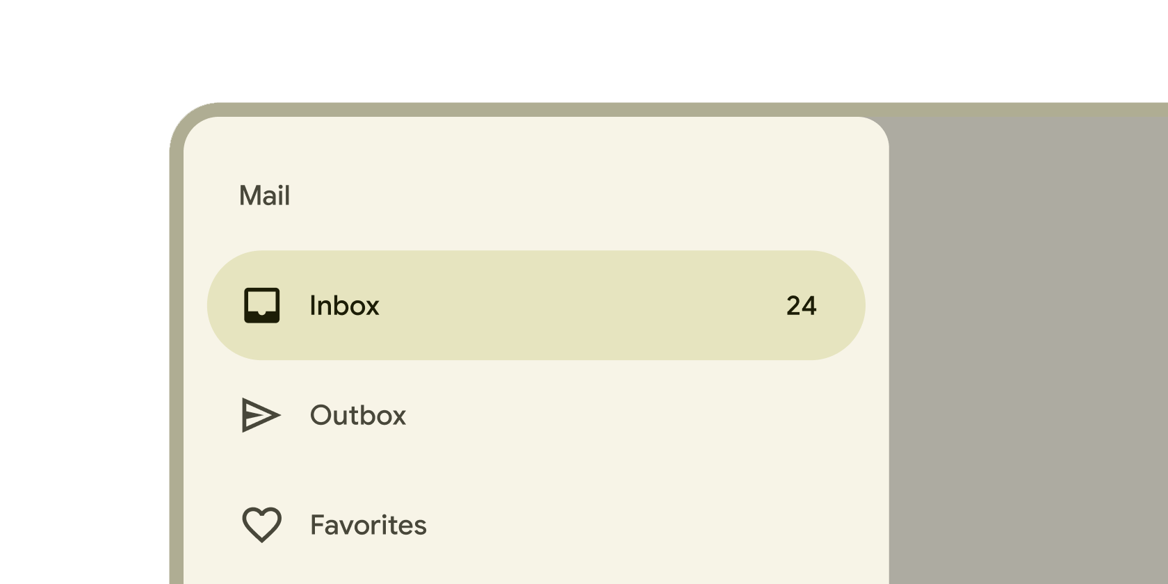 Rendered image or visualization of the NavigationDrawer widget.
