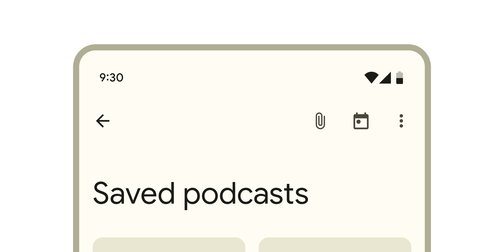 Image/visualization of the AppBar widget.
